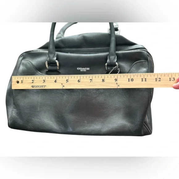 Coach Black Leather Satchel - Picture 15 of 16